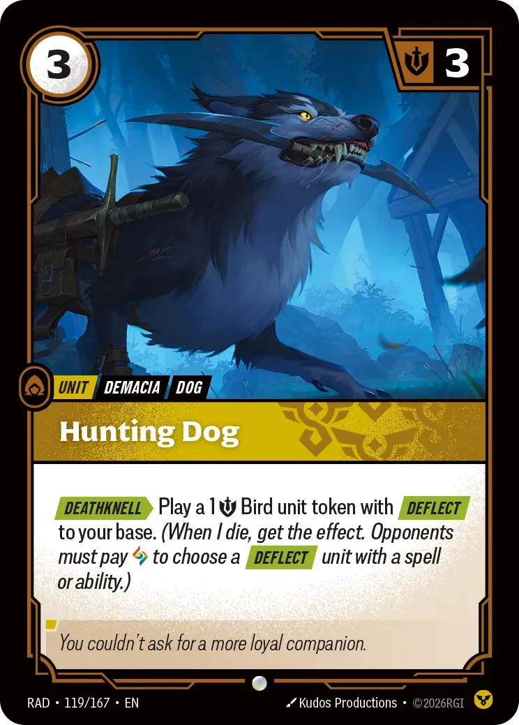 Hunting Dog Riftbound card (OPP-119/167)